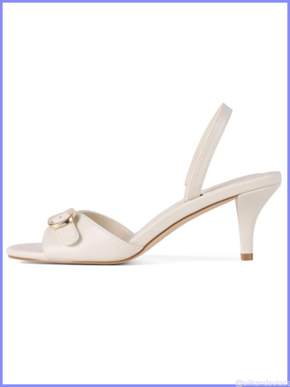 Womens Slingback Kitten Heels Ankle Strap Open Toe Heeled Sandals Dress
